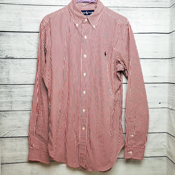 Ralph Lauren Other - Ralph Lauren Classic Fit LS Red White Stripe Valen